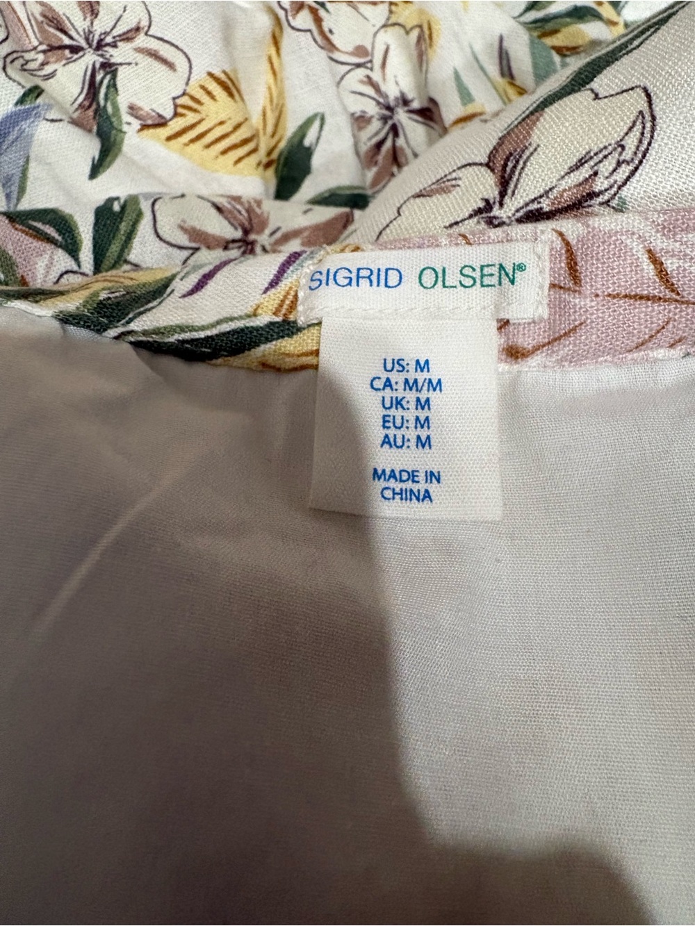 Sigrid Olsen 2 piece skirt set, Floral pattern, Fringe Skirt, medium - Picture 10 of 11